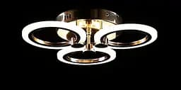 Люстра стельова LED Splendid Ray LK65/3, 80W, золото, білий, сучасний стиль з пультом, димером - мініатюра 4