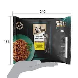 Набір корм для котів Sheba Select Slices з м'ясом птиці в соусі 4 шт. x 85 г - мініатюра 7