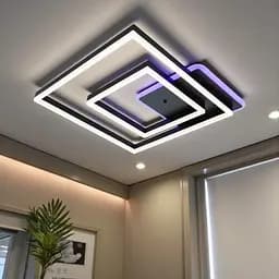 Стельова LED-люстра Diasha 2550BK LED 3color dimmer - чорна, 84 Вт, 55x55 см - мініатюра 2