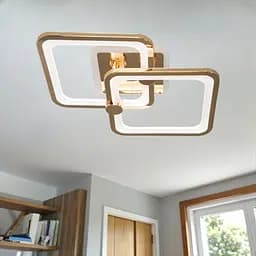 Сучасна стельова LED-люстра для дитячої Diasha 8208/2G LED 3color dimmer - золота, 50 Вт, 33x42 см - мініатюра 2