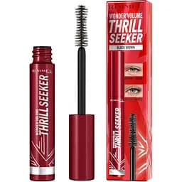 Туш для вій Rimmel Wonder'volume Thrill Seeker Об'єм та подовження, відтінок 002 (Black Brown), 8 мл
