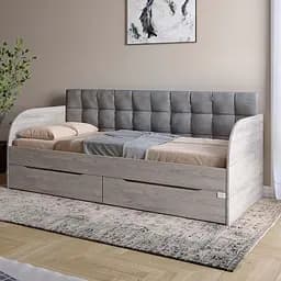 Дитяче односпальне ліжко Lion Л-7 з шухлядами та ламелями 90x200 см Лілі-95 Шварцвальд (Lion-041098)