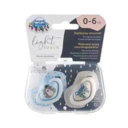 Силиконовая симметричная пустышка Canpol babies Bonjour Paris, 0-6 мес., 2 шт., голубой (22/647_blu)