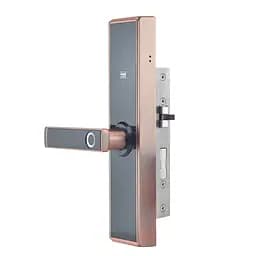 Замок біометричний автономний Trinix TRL-5109BTF Red Bronze Left з Bluetooth, зчитувачем відбитків пальців і карт Mifare (65-00048) - мініатюра 2
