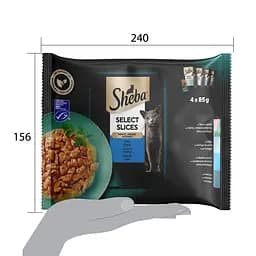 Набір корм для котів Sheba Select Slices рибне асорті в соусі 4 шт. x 85 г - мініатюра 7