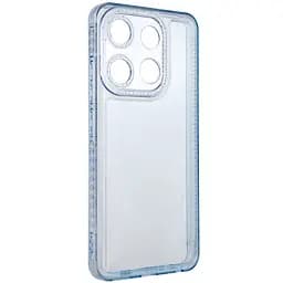 Чехол TPU Starfall Clear для Tecno Pop 7 Голубой