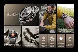 Mibro Смарт-часи GS Explorer S 48мм, 1.32", 466x466, AMOLED, BT 5.3, Dual-band GPS, 10 ATM, суцільний титан - мініатюра 3