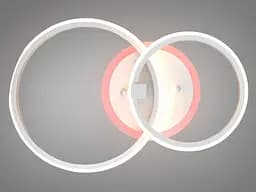 Люстра стельова Diasha біла 2 кільця пульт - мініатюра 2