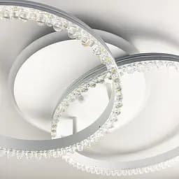 LED люстра на 2 кільця білого кольору з фурнітурою хром Line.F А 55061/2В RGB WH - мініатюра 4
