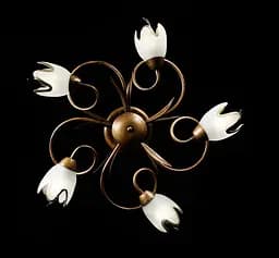 Люстра з плафонами LED Splendid Ray L90707F/5, 5 ламп, бронза, білий, для вітальні та спальні - мініатюра 2