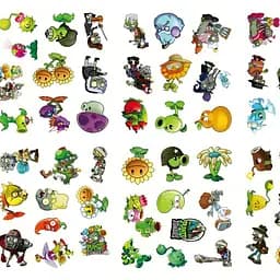 Стикерпак Зомбі проти Рослин набір наклейок GeekLand Plants vs. Zombies 60 штук - мініатюра 3