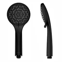 Ручной душ Imprese 100 мм, 5 режимов, блистер, чорний матовий black matt f03600110BA, Черный матовый