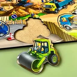 Дерев'яний пазл-вкладиш Будівельний майданчик 9 елементів Ubumblebees 1х31х23 см det0009901 - мініатюра 3