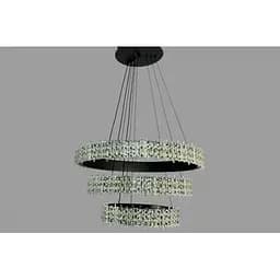 Люстра підвісна Linisoln 1535-50x40x30 BK метал, акрил, круги 50-40-30 см, LED-стрічка, 80 Вт - мініатюра 4