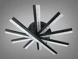 LED-люстра Diasha MX3068/5BK 70W, 5 світлових планок, 3 кольори світла, Ø61 см, настінний вимикач - мініатюра 4