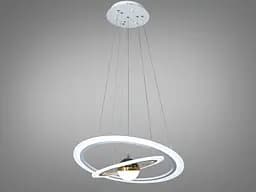 Стельова люстра LED Diasha 2391-600+400WH, 85W, 4675 лм, білий, сучасний стиль для низьких стель - мініатюра 5