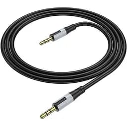 Кабель - адаптер Borofone BL19 - аудіо шнур перехідник Mini Jack 3.5 мм 1 м чорний - мініатюра 3