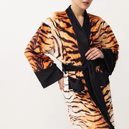 Кімоно жіноче з плюшевого велюру Kimono Soul of the tiger 18390 M - мініатюра 6
