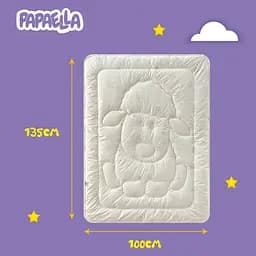 Ковдра дитяча в ліжечко Papaella Wool Classic біле 135х100 см (8-11679) - мініатюра 3