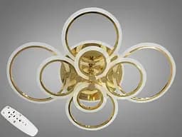 Люстра стельова LED Diasha A8022/8G, 175W, 3200K-6500K, золото, сучасний стиль, з пультом управління