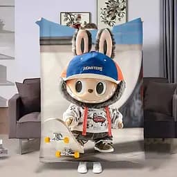Плед 3D Лабубу №8 160×200 см м’який плюшевий подарунковий - мініатюра 5