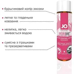 Змазка на водній основі System JO Naturalove Strawberry (120 мл) - мініатюра 2