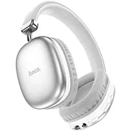 Навушники Hoco W35 wireless headphones бездротові накладні сріблясті - мініатюра 3