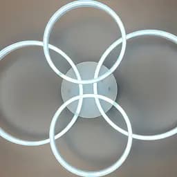 Стельова LED люстра в білому корпусі на 4 кільця Line.F A 8008/2+2 WH - мініатюра 3