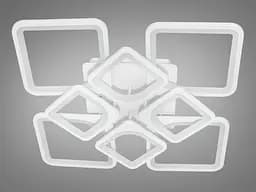 Стельова LED-люстра Diasha H8060/4+4WH 135W, 60x60x14 см, 3 кольори світла, біла - мініатюра 5
