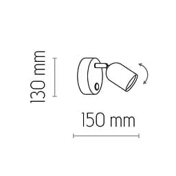 Світильник-спот TK Lighting TOP Black/White 6271 - мініатюра 5