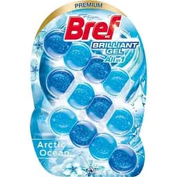 Туалетний блок для унітазу Bref Brilliant Gel All in 1 Арктичний океан 126 г (3 шт. х 42 г) (860766)