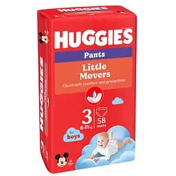 Підгузки-трусики для хлопчиків Huggies Little Movers Pants 3 (6-11 кг) 58 шт. - мініатюра 2