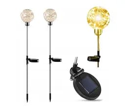 Ліхтарі Sun Lamp на сонячних батареях садові 20LED 2 шт - мініатюра 4