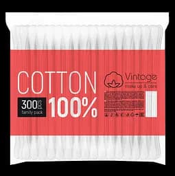 Ватні палички Vintage 100% Cotton 300 шт. - мініатюра 2