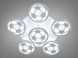 Сучасна LED люстра футбольний м`яч, 105W, біла - мініатюра 2