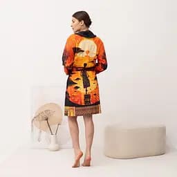 Халат жіночий з плюшевого велюру ексклюзивний Africa 18127 L-XL - мініатюра 4