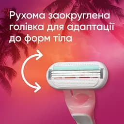 Одноразові станки для гоління Gillette Venus Smooth Miami жіночі 3 шт. - мініатюра 4
