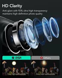 Захисне скло для камери ESR Armorite Camera Lens Protectors Black для iPhone 16 Pro | 16 Pro Max | 15 Pro | 15 Pro Max | 14 Pro | 14 Pro Max (1D73200202) - мініатюра 4