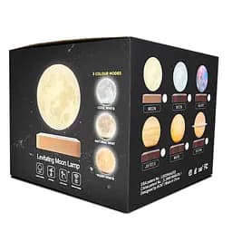 Магнітна левітаційна лампа HCNT Levitating Lamp Moon Light Wood Grain SIM10-GW5 - мініатюра 2