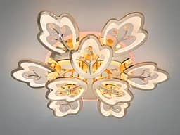Стельова LED люстра Diasha 8148/6+3G золото, 9 модулів, 185 Вт, 80 см, 16-25m2 - мініатюра 2