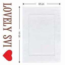 Рушники для ніг Lovely Svi – бавовна / махра - 50 x 80 см – Білий (22402487) - мініатюра 2