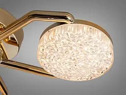 Стельова LED люстра золото 32W пульт димер - мініатюра 4