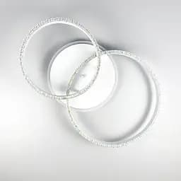 LED люстра на 2 кільця білого кольору з фурнітурою хром Line.F А 55061/2В RGB WH - мініатюра 6