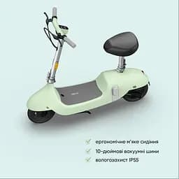 Електросамокат з сидінням OKAI Ceetle PRO EA10C Mint Green 10', 350(900)W, 25Km/h, 10.4Ah, 55Km, 20%,NFC, App, 29kg (EA10C-MG) - мініатюра 8