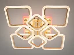 Люстра стельова LED Diasha HA8060/4+4G, 115W, 3200K-6500K, золото, сучасний стиль з пультом управління - мініатюра 2