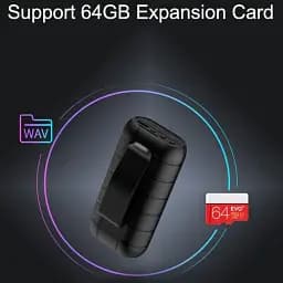 Міні цифровий диктофон акумуляторний Sttwunake A50+, SD до 128 Gb, 20 днів запису, магніт - мініатюра 4