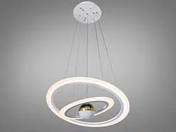 Стельова люстра LED Diasha 2391-600+400WH, 85W, 4675 лм, білий, сучасний стиль для низьких стель - мініатюра 2