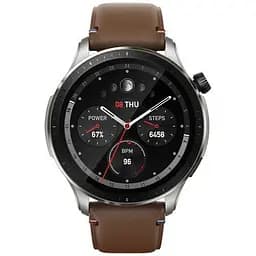 Годинник розумний Amazfit GTR 4 коричневий (Vintage Brown) зі шкіряним ремінцем - мініатюра 6