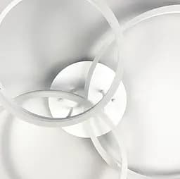 Стельова LED люстра в білому кольорі на 3 кільця Line.F A 8008/3 WH - мініатюра 4
