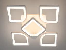 Люстра стельова LED Diasha S8060/4+1WH 72W, з ІЧ пультом, для спальні, вітальні, коридору, IP20 - мініатюра 2